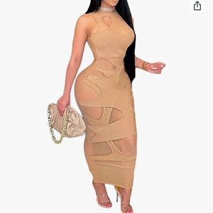 Bodycon See Through Mesh Dress, Bathing Suit Cover